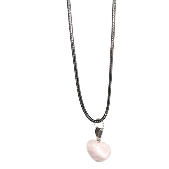 Pink Crystal Heart Short Necklace - Picture 2 of 2